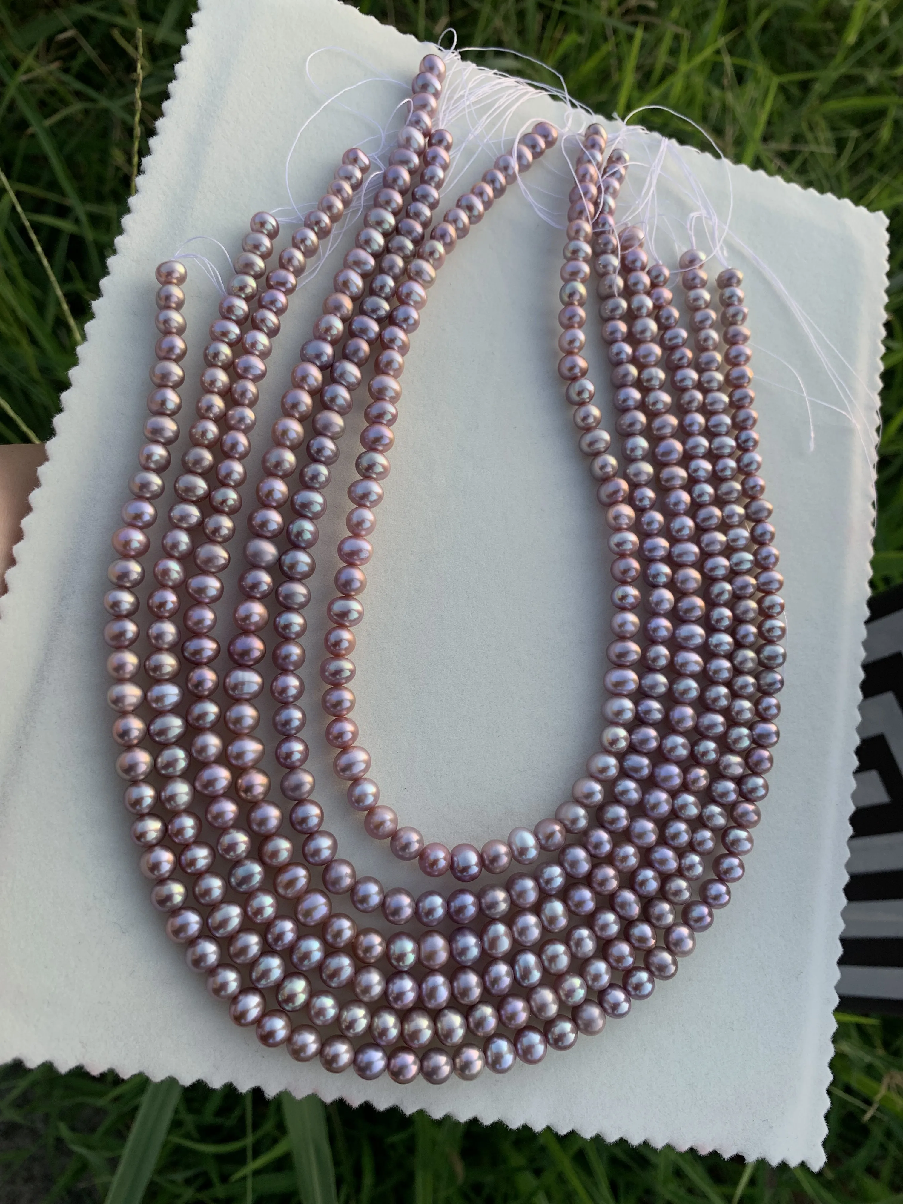 New Product Recommendation Pearl AAAA6-7mm Gorgeous Natural Pearl Necklace 18in-925 Button