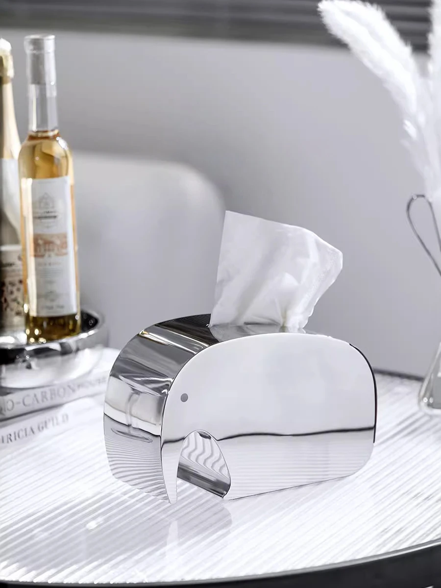 Luxury Stainless Steel Tissue Box Cover, Designer Tissue Case, Decorative Napkin Case for Home Decoration, Hotel and Restaurant