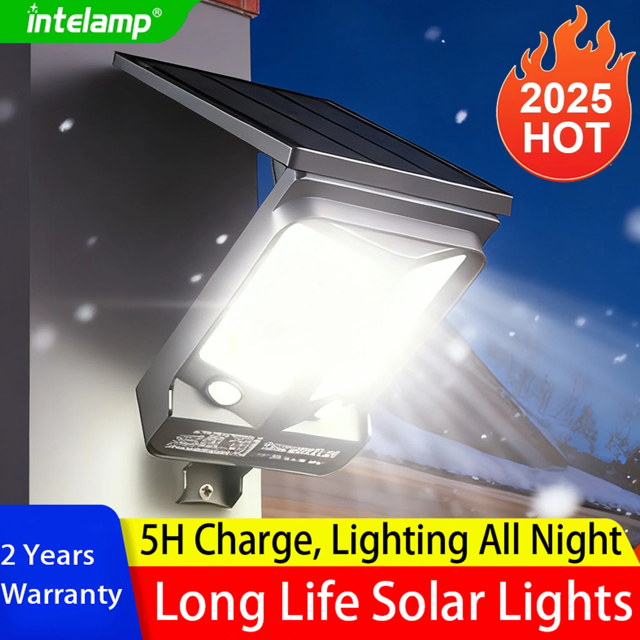 

High Bright Solar Lights Outdoor Modes Motion Sensor Super Bright Wall Lamp Waterproof Street Light for Garden Yard Path Garage