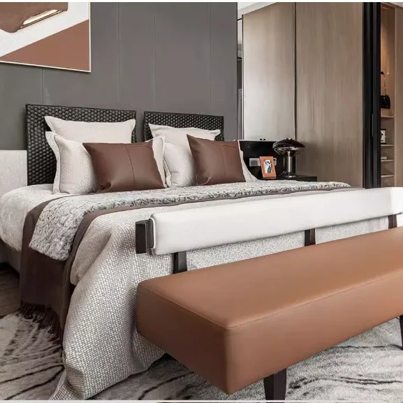 

High end, model room, bedding, soft decoration, designer, three dimensional