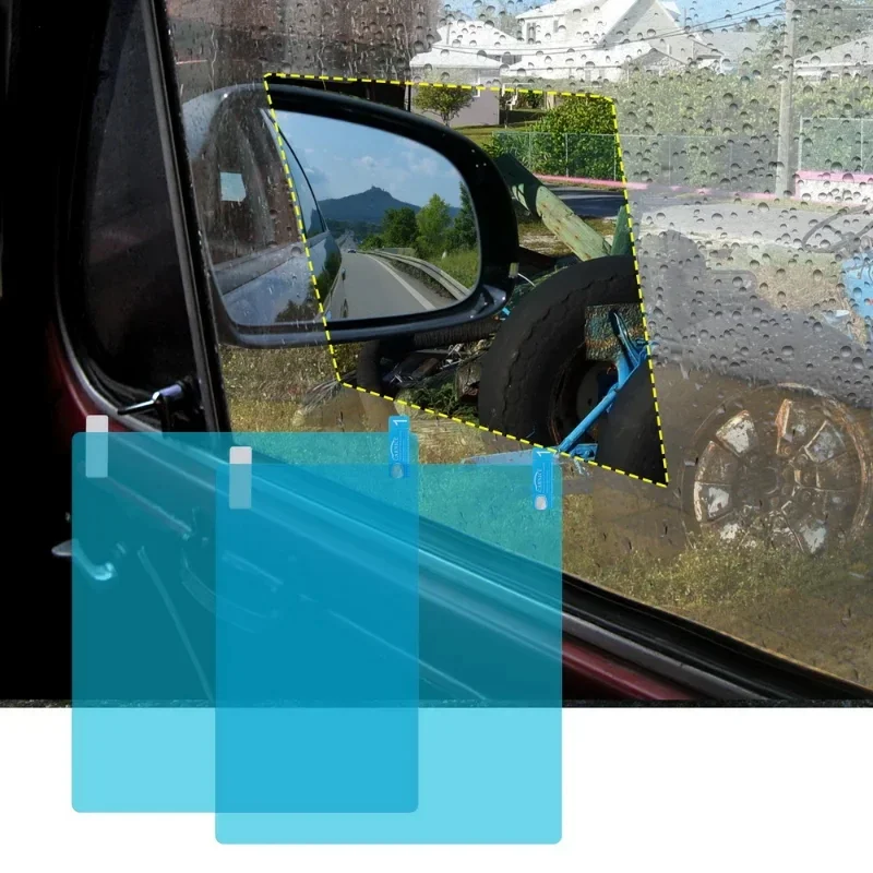 Rainproof Film Sticker Car Rearview Mirror protective Rain Proof Anti Fog Waterproof Sticker Car Window Transparent Sticker