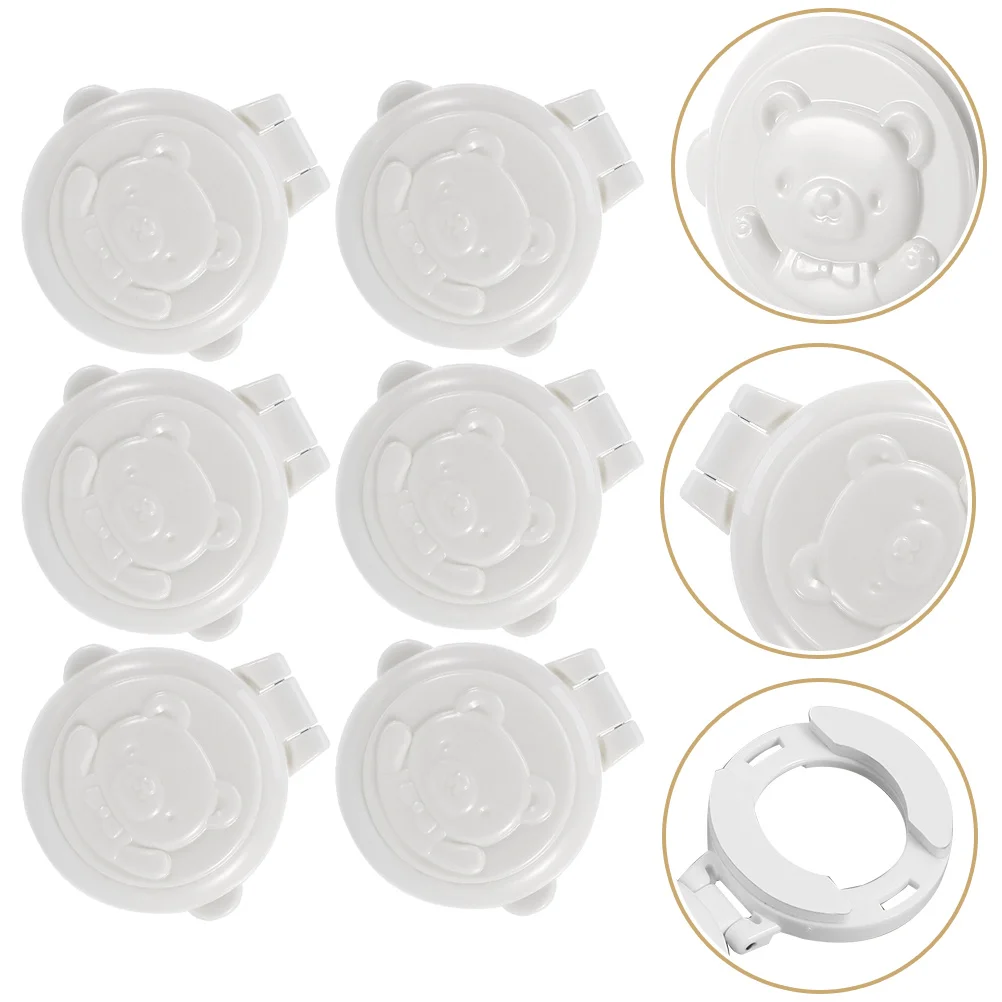 6 Pcs Washing Machine Button Lock Stove Knob Covers Gas Safety Car Child Proof Door Plastic Locks for Oven Burner