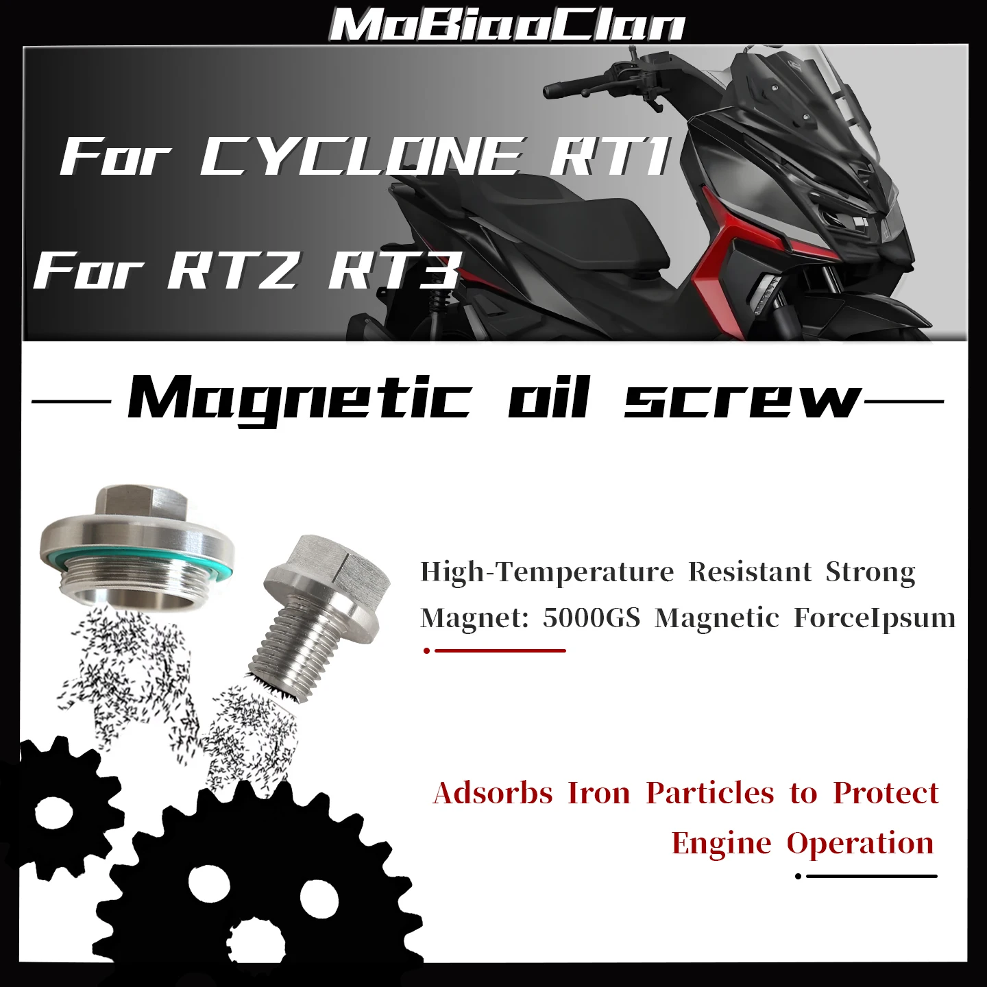For  CYCLONE RT1 RT 1 rt1 Stainless Steel Magnetic Oil Drain Sscrew RT2 RT3 rt2 rt3 Oil Screw Motorcycle Accessories