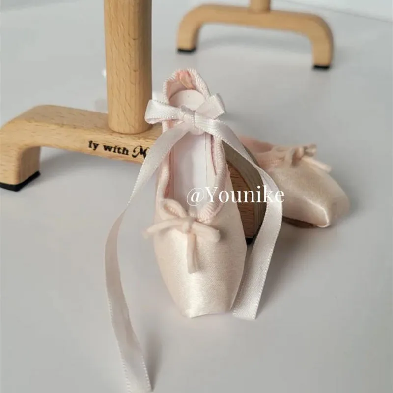 Ins Elegant Three-Dimensional Ballet Shoes Backpack Pendant Sweet Girl Small Group Hand Made Keychain Exquisite Birthday Gift