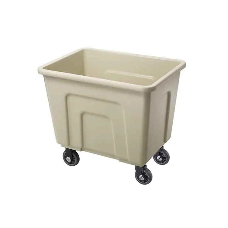 Plastic Heavy Duty hotel laundry trolley with wheels housekeeping cart large capacity trolley