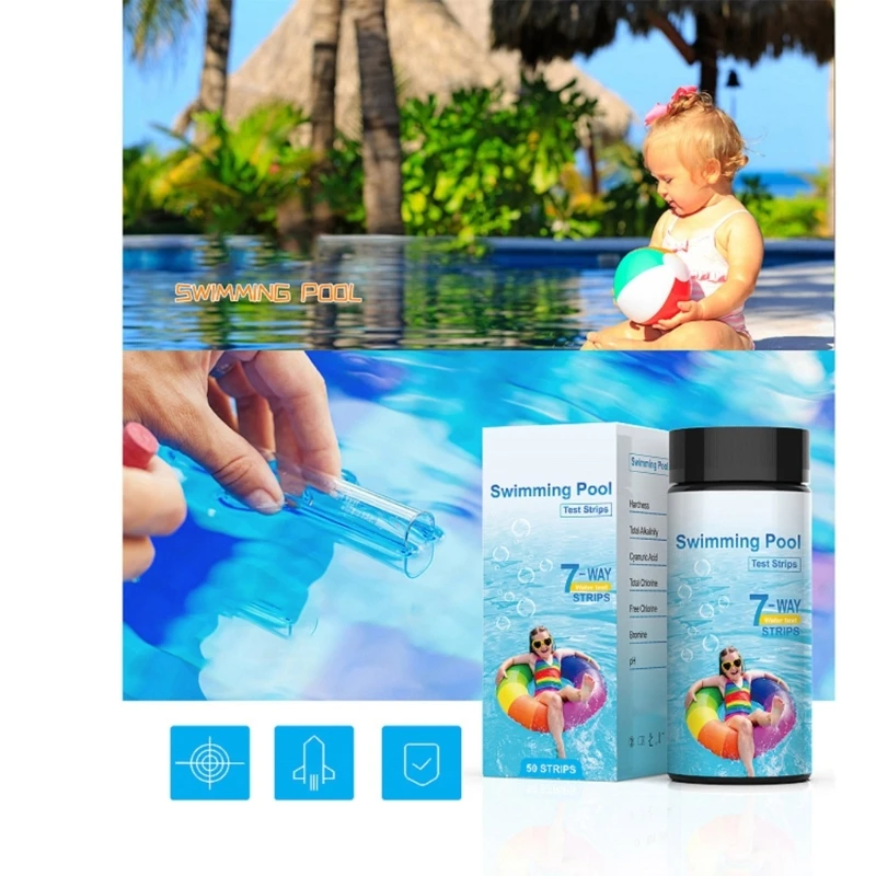 50Pcs/100Pcs Water Test Strips Water Hardness Total Chlorine Tester Pool Fish Pond Water Quality Detection Dropship