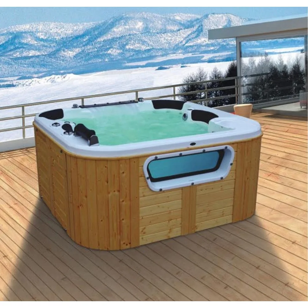 Grande Spa ao Ar Livre, Banheira de Hidromassagem de Acrílico com Temperatura Constante para Uso em Quintal, Pátio ou Hotel