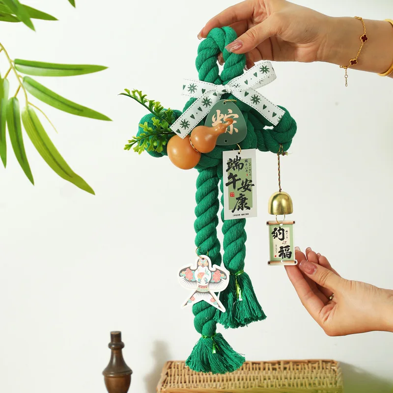 Decorative Hanging Elodea Door Decoration Festival Atmosphere Scene Setup Zongzi Pendant Finished Product Summer Short Sleeve...