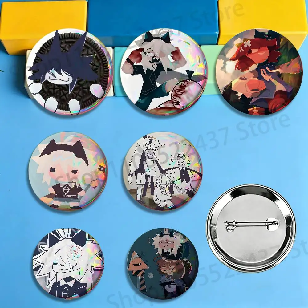 Oliver Agetha Engel Alice Circle FPE Badges Pins Button Custom Anime Role Old-school Brooches Cartoon Collar Gifts
