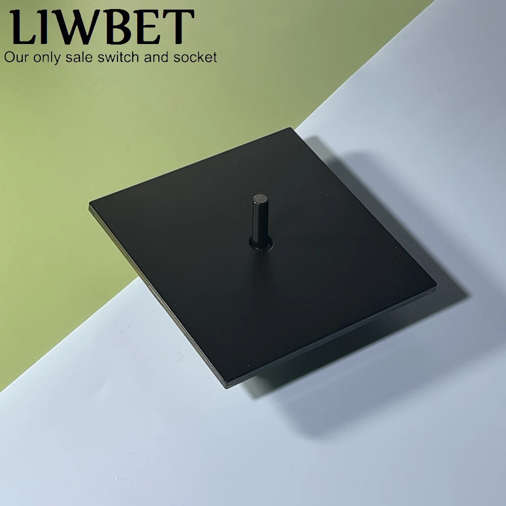 LIWBET Black Color Wall Switch And Stainless Steel Panel 1 Gang / 2 Gang / 3 Gang / 4 Gang 2 Way Light Switch With Copper Toggle