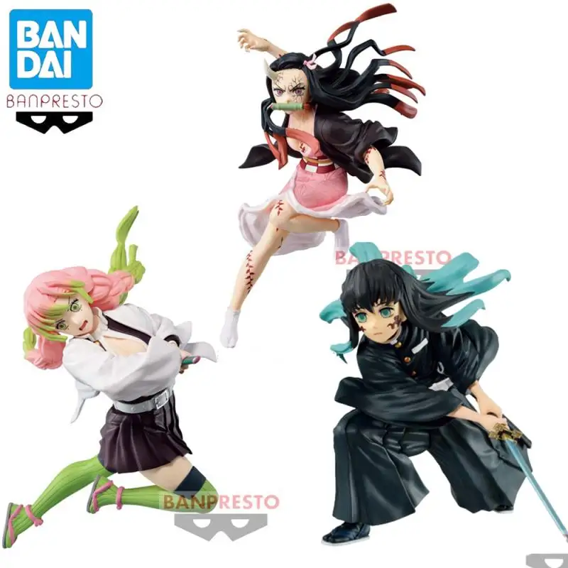 In Stock Original Banpresto Vibration Stars Demon Slayer Tokitou Muichirou Kanroji Mitsuri Kamado Nezuko Figure Anime Model Toy