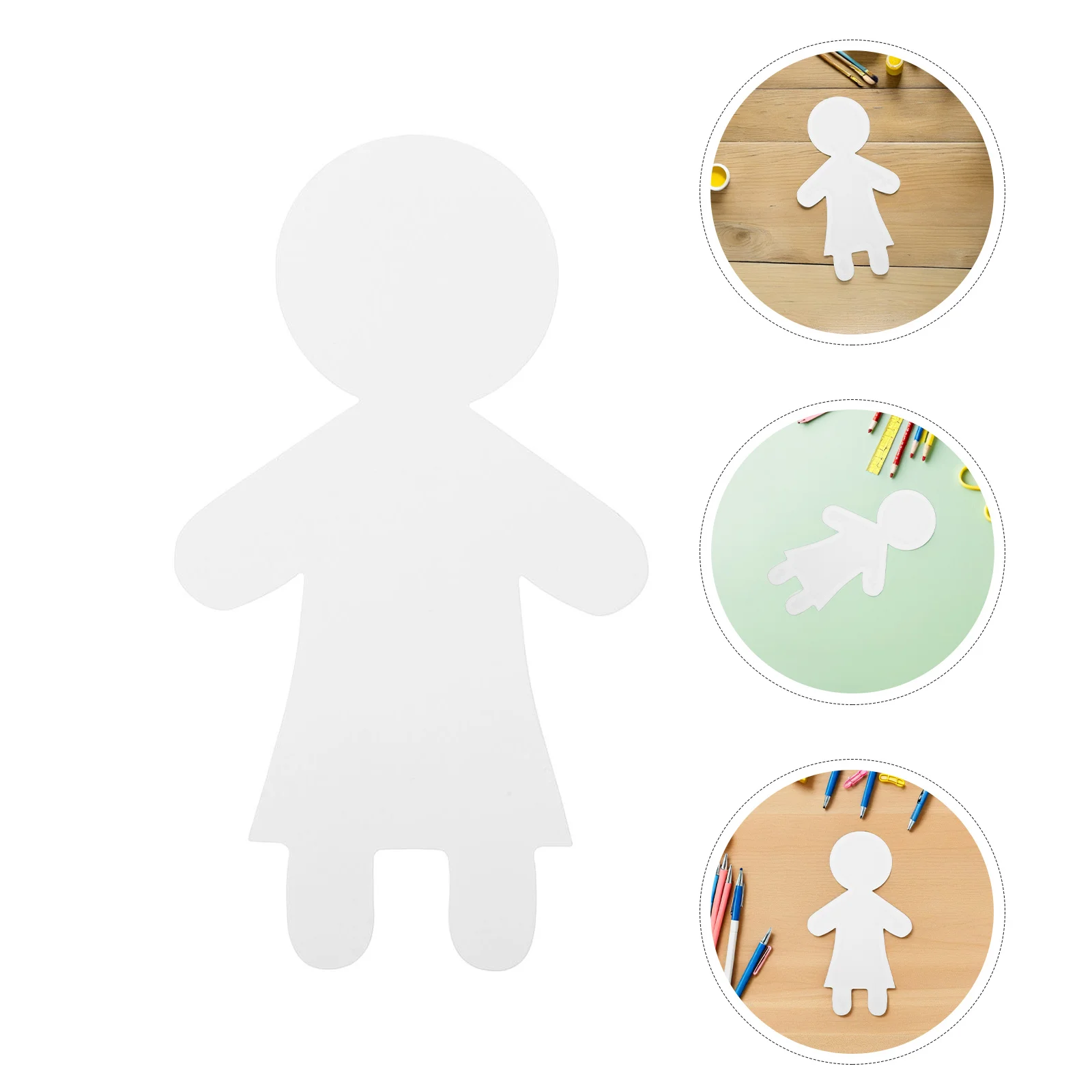 

40Pcs Blank Human Cutouts Unpainted Paper Shapes for Children's DIY Crafts Preschool Drawing Supplies Creative Art Projects Kids
