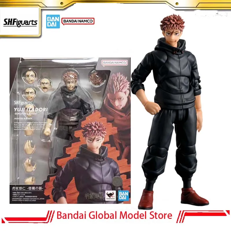 Figura de acción original y genuina de Bandai Jujutsu Kaisen S.H.Figuarts Yuji Itadori Sukuna Vessel, modelo terminado, juguetes, regalos de Navidad
