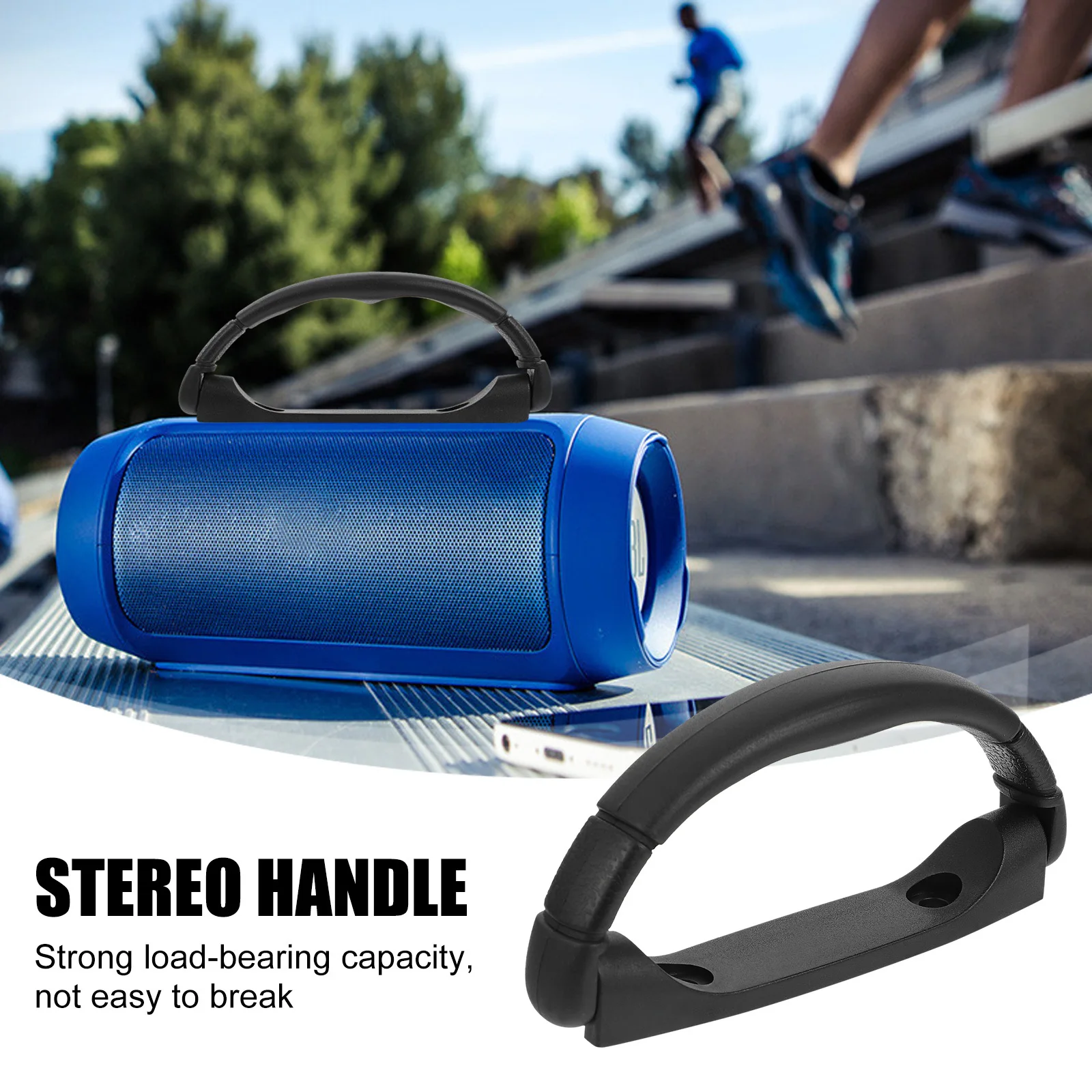 

6Pcs Speaker Handles Black Plastic Durable Subwoofer Handle Set Practical Speaker Audio Handles Subwoofer Handle