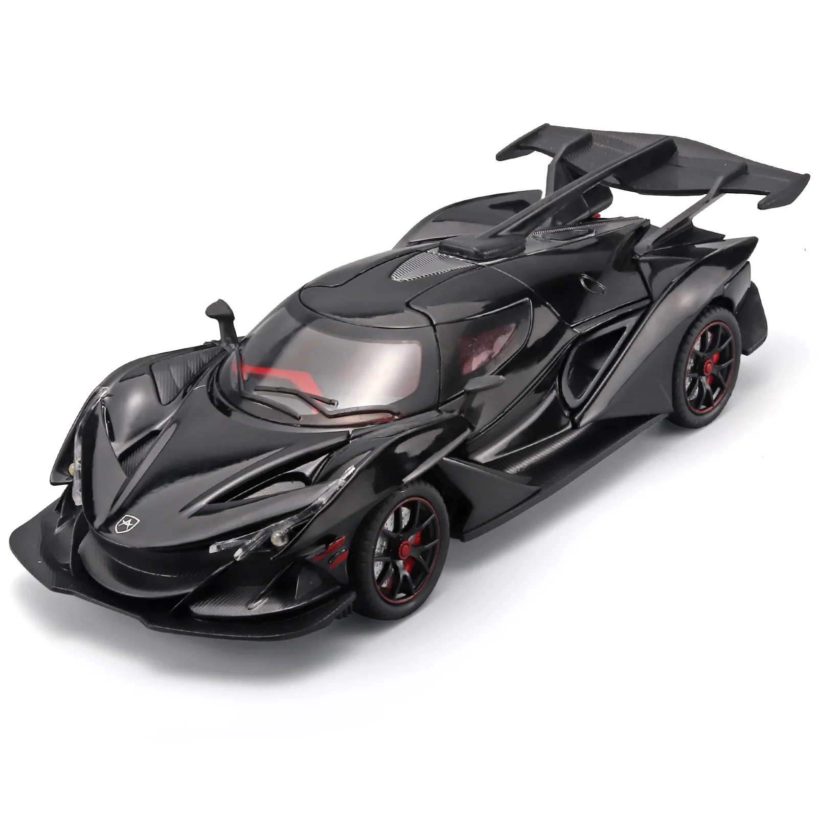 1:24 IE Alloy Sports Car Model Diecast Metal Racing Super Car Model Simulation Sound Light Toy Gift