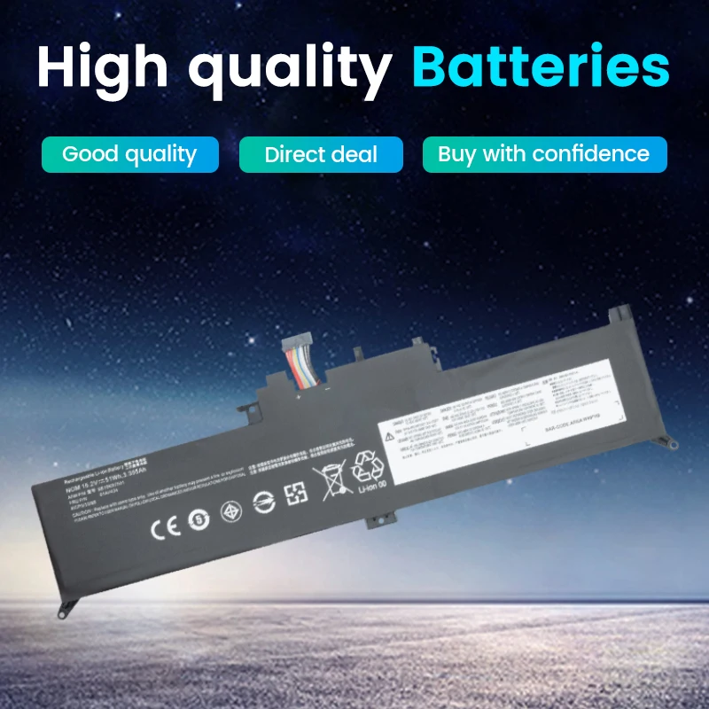 SOMI 1AV434 15.2V 51WH 3355mAh Laptop Battery For Lenovo ThinkPad Yoga 370 X380 01AV432 SB10K97591 SB10K97590