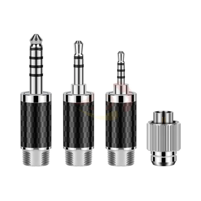 

Rhodium plated T3 T8 multi-function quick self-locking plug 3.5mm 2.5mm 4.4mm converter plug