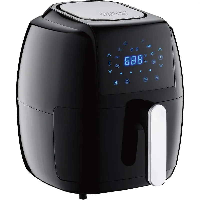 GoWISE USA GW22921-S 8-in-1 Digital Air Fryer with Recipe Book, 5-Qt, Black