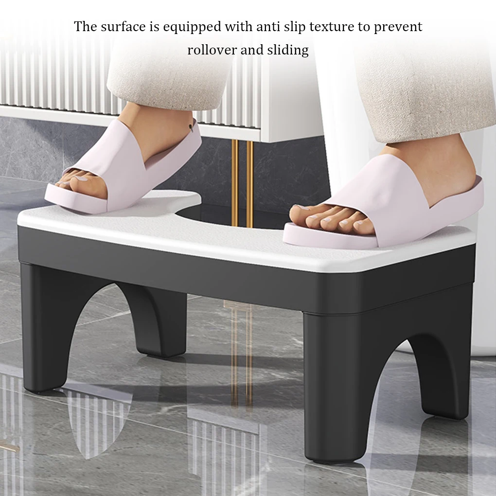 Footrest Stool For Unisex - Thickened With Textured Surface For Stability Thickened Material Bathroom Supplies For Adult