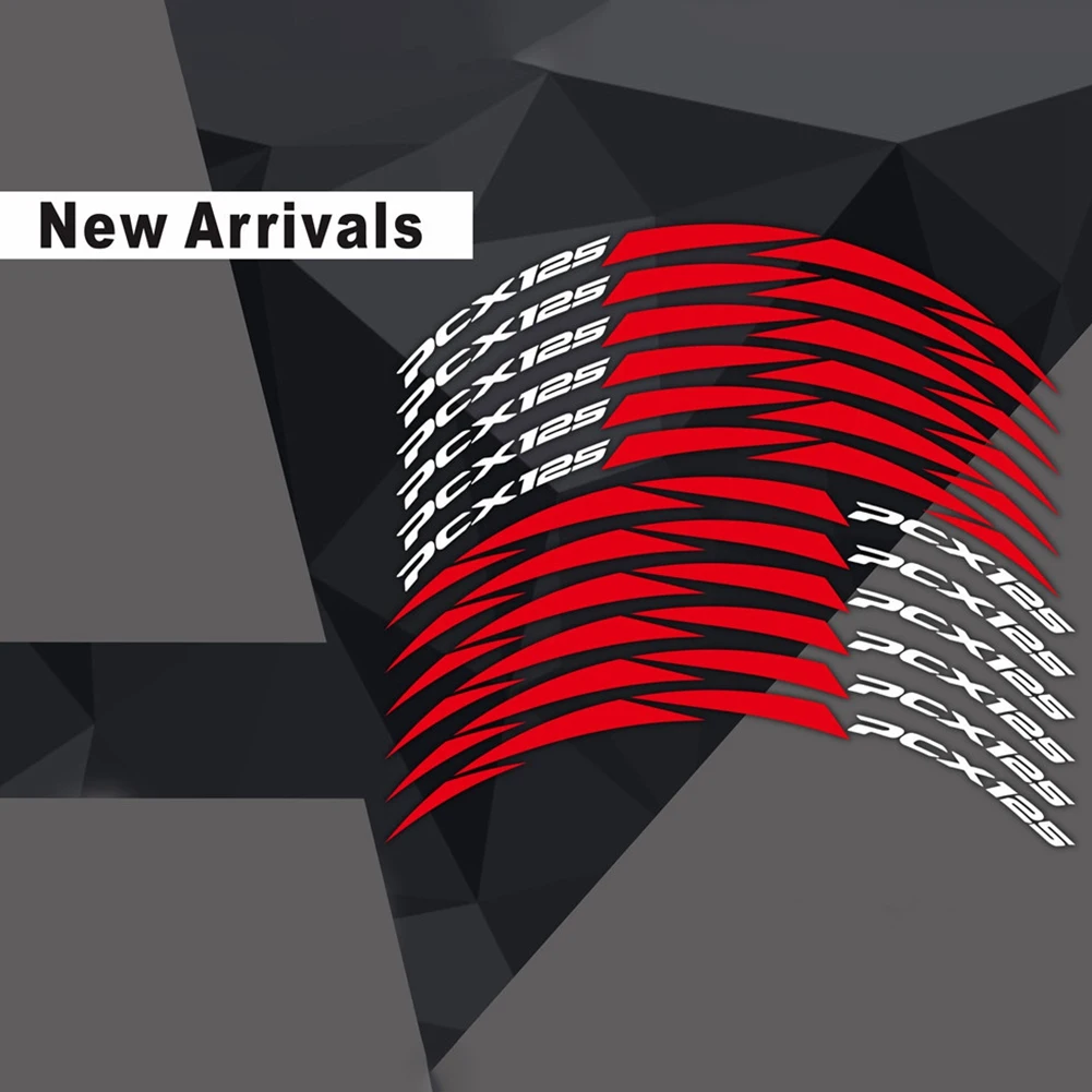 

New Tire Modification Motorcycle Rim Stickers Reflective Stickers for HONDA Pcx 125 PCX125 2018 2019 red
