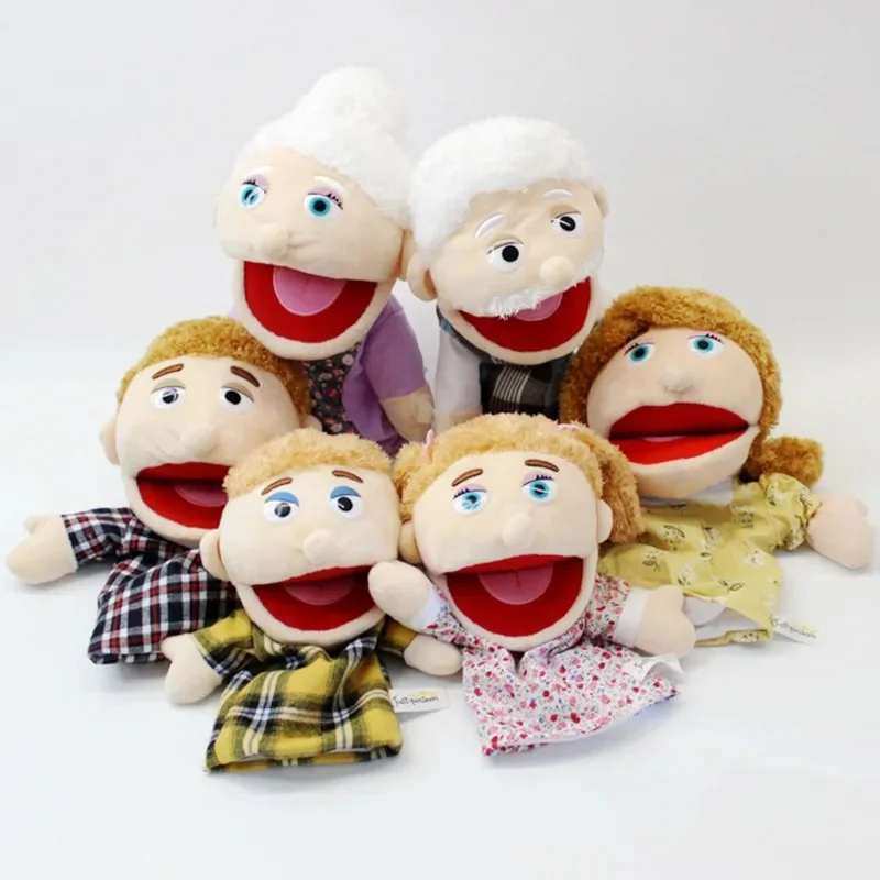 Family Plush Finger Hand Toy Puppet Popular Activity Boy Girl Role Play Bedtime Story Props Family Role Playing Toys Doll