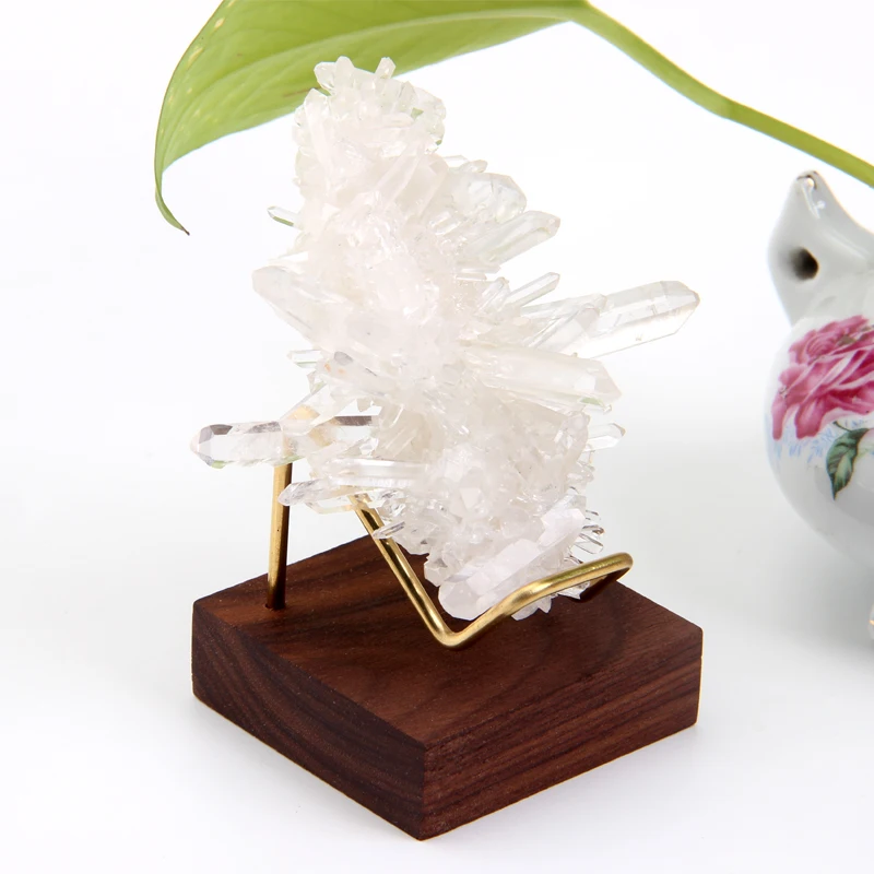 5*5 New style wooden crystal displays stone base glass ball holder sphere stand