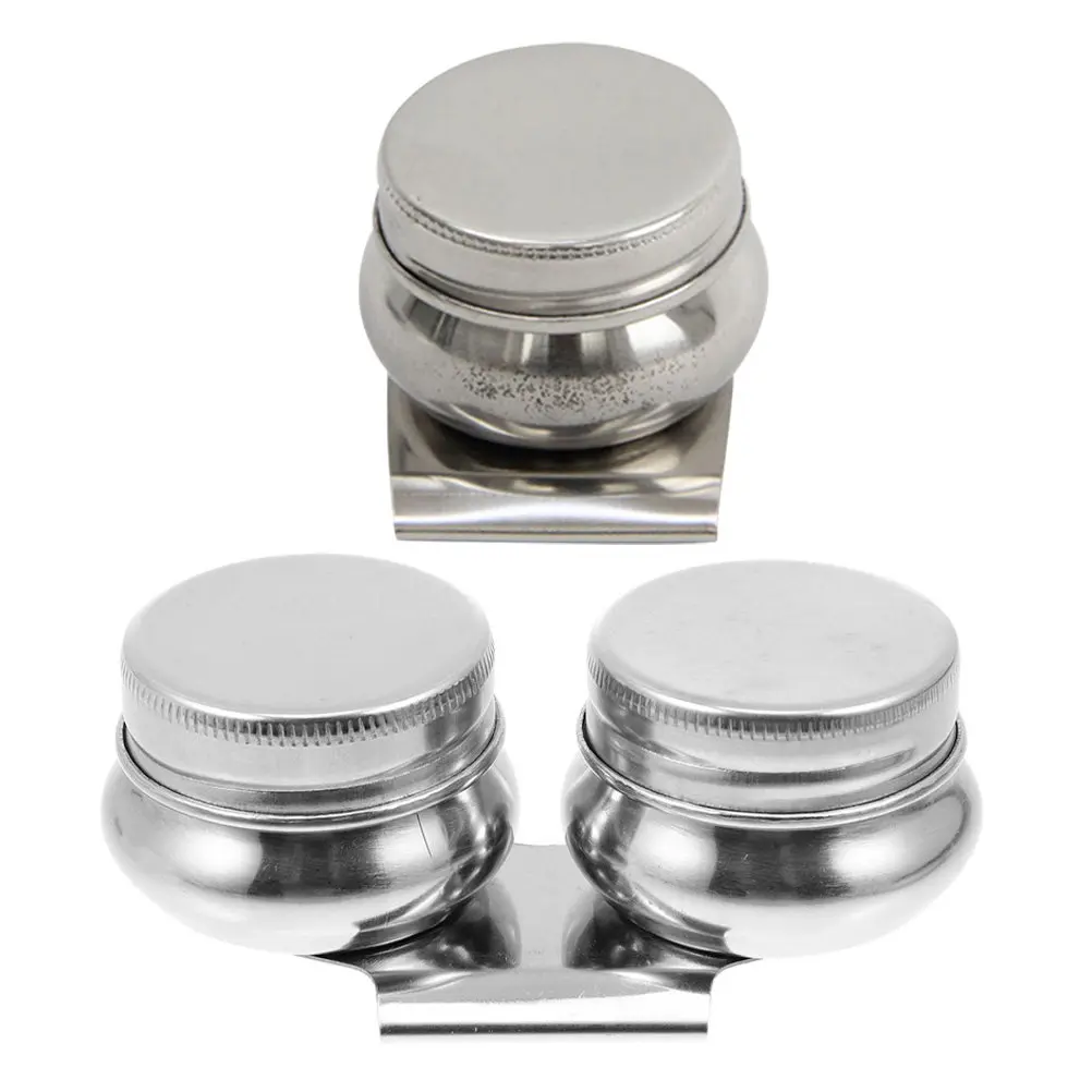 2Pcs Paint Mixing Pot Stainless Steel Turpentine Container Brush Cleaner for Oil Painting Supplies Portable Color Mixing