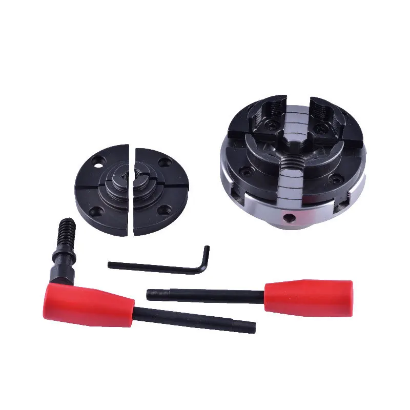 Woodworking machinery accessories Woodworking chuck Wooden rotary lathe chuck 4 inch C type 4 jaw self-centering woodworking