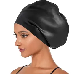 1pcs Long Hair Oversized Swimming Cap, Waterproof Silicone Swimming Cap Suitable for Women, Men, Braids, Braids, Afros