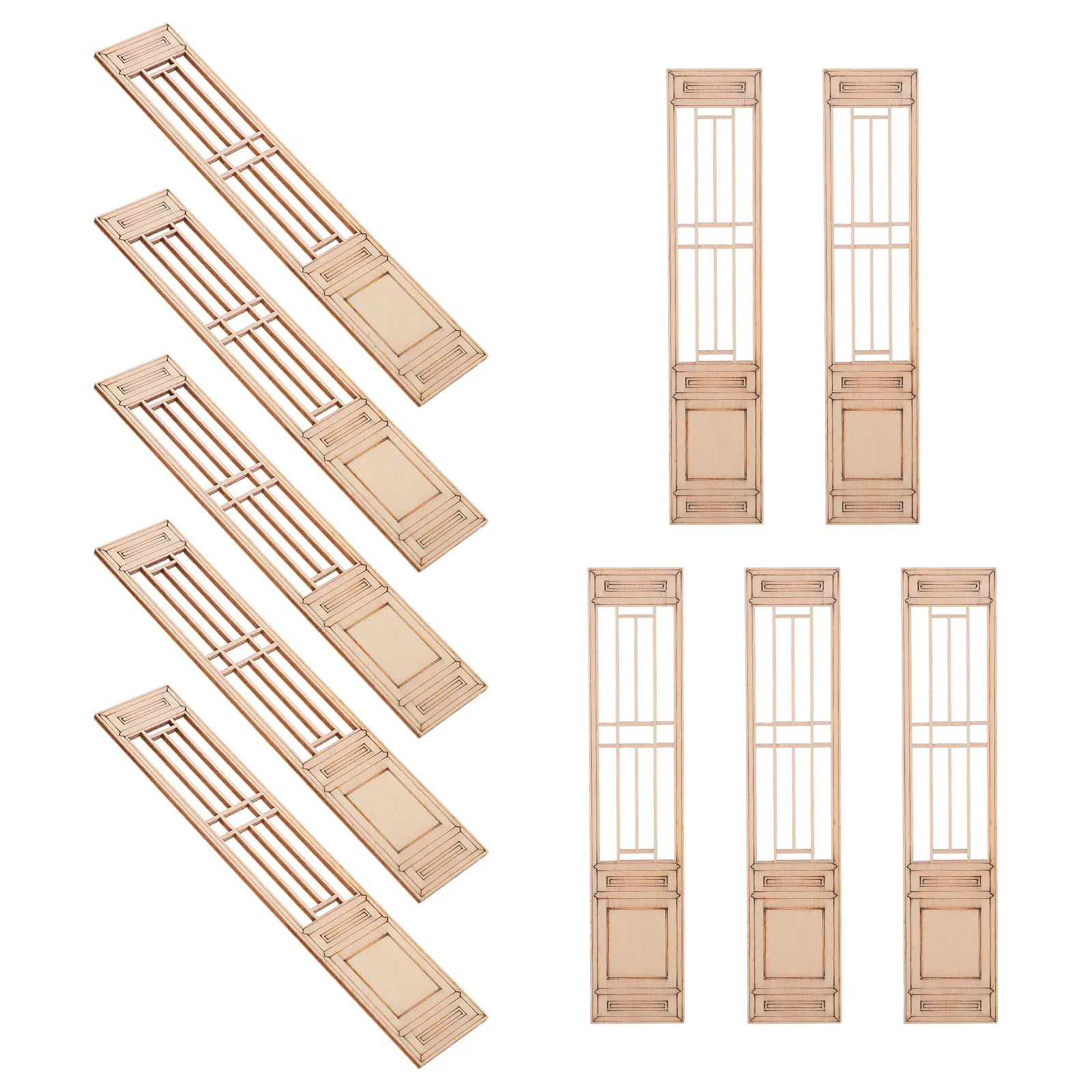 手作りミニチュア風景ドア窓木製装飾スクリーンドールハウス妖精の庭の家具パネルディバイダーエレガンス