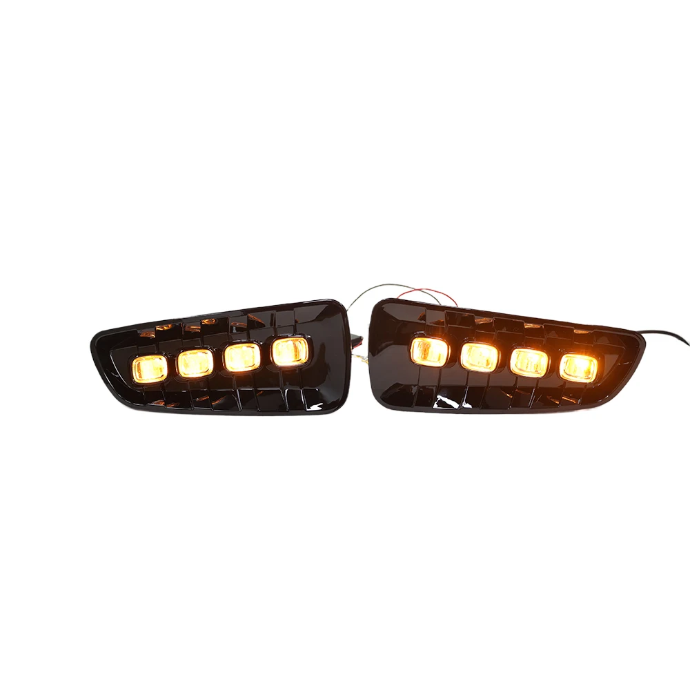 Luces LED de circulación diurna con intermitente, lámpara antiniebla amarilla, DRL, para Ford Raptor SVT F150, 2009, 2010, 2011, 2012, 2013, 2014, 1 Juego