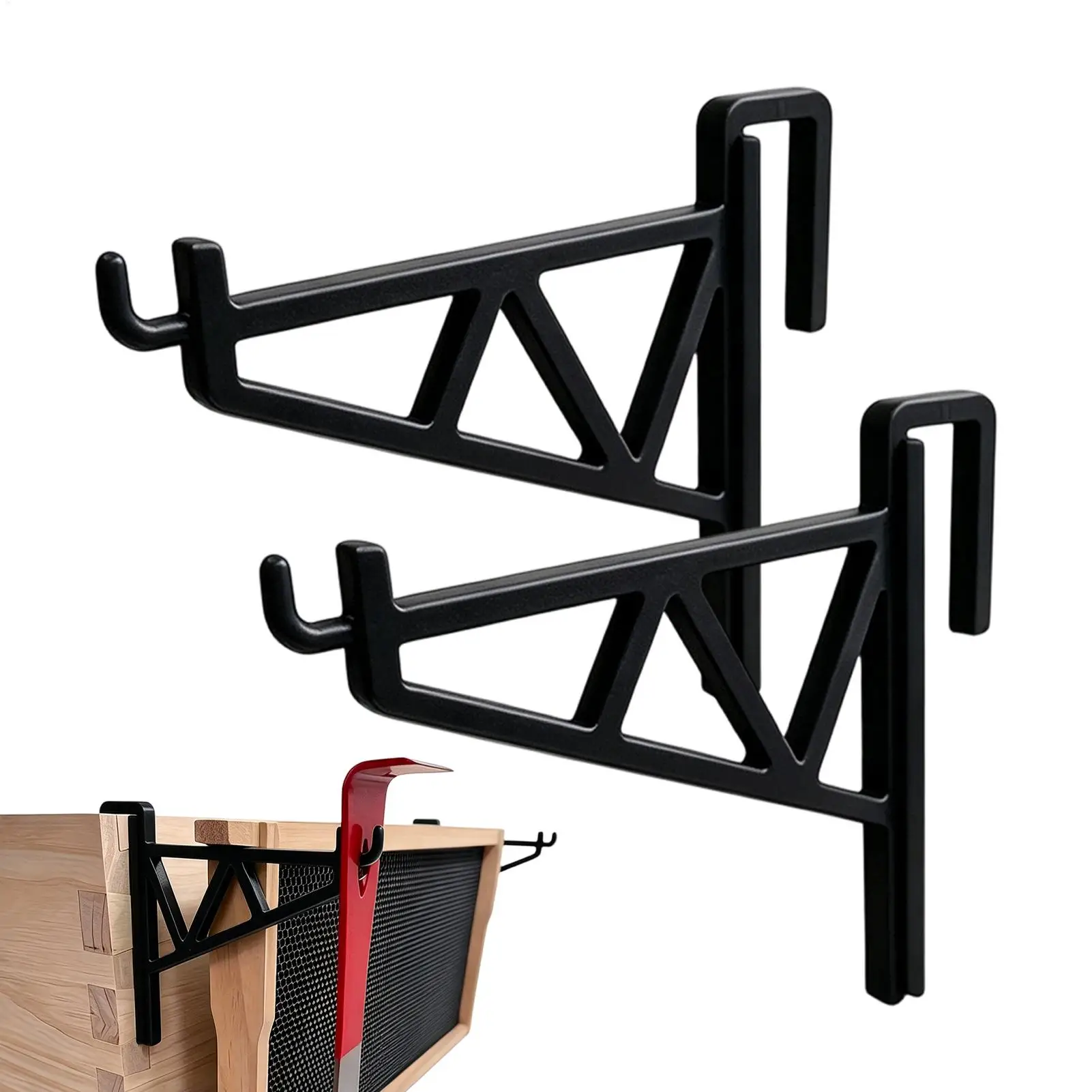 2Pcs Bee Rack Heavy Duty Plastic Beehive Frame Holder Beekeeping Grip Frame Perch Stand Support Rack for Beekeepers Supplies