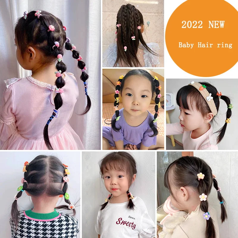 10PCS/Set Hair Bands for Children Cute Cartoon Animals Rubber Band Headwear Girls Baby Headband Scrunchies Kids Hair Accessories