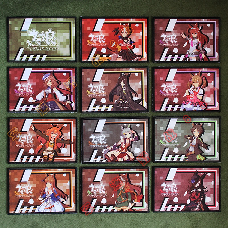 Emblemas e Patches Pretty Derby: Personagens de Anime e Jogos - Smart Falcon, Silence Suzuka, Satono Diamond, Tokai Teio, Matikanetannhauser