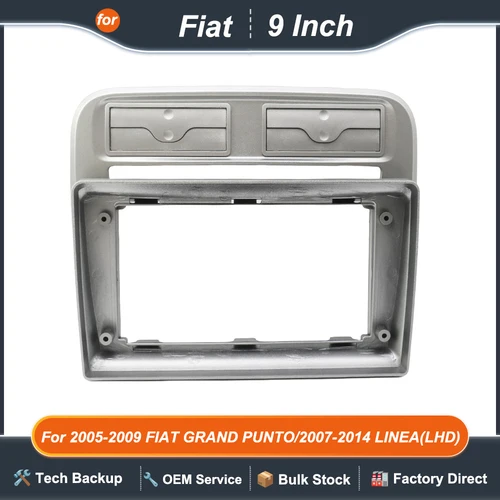 Imagen 2 del producto Marco de coche Fascia Android Radio Dash Kit de panel de montaje estéreo para FIAT GRAND PUNTO 2005-2009 LINEA/2007-2014 (9 pulgadas LHD)