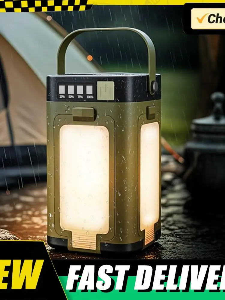 

Складной светильник для кемпинга Power Bank, солнечный фонарь для кемпинга, портативный фонарик, светодиодный светильник для палатки для кемпинга, пешего туризма, рыбалки