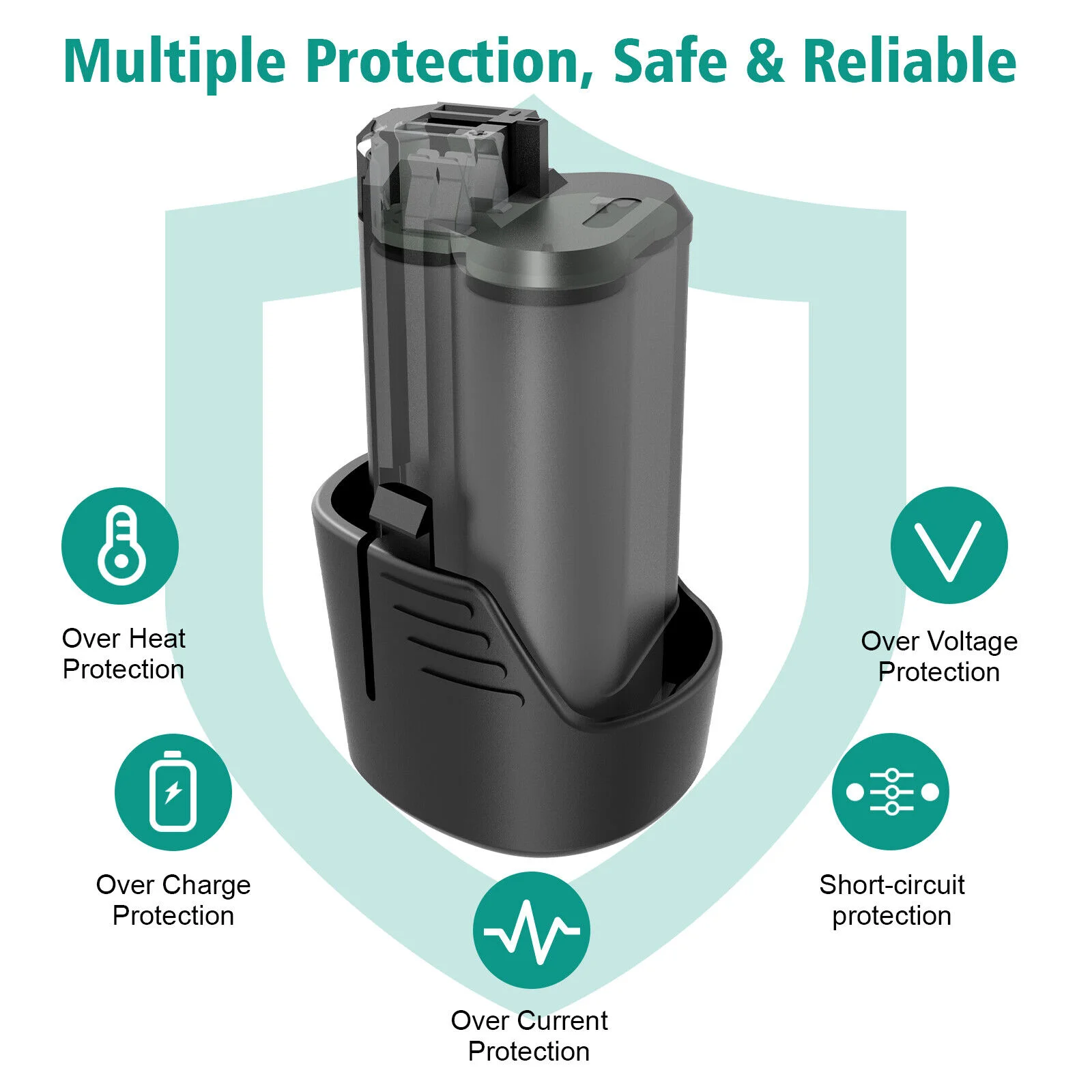 For Bosch 12 Volt 4000mAh Lithium Battery Rechargeable Battery Compatible With BAT411 BAT412 BAT413 Replacement Tool Batteries