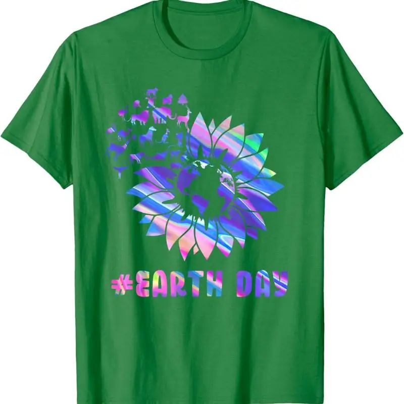 

Футболка «День Земли» в стиле хиппи Tie Dye «Подсолнух» для любителей животных