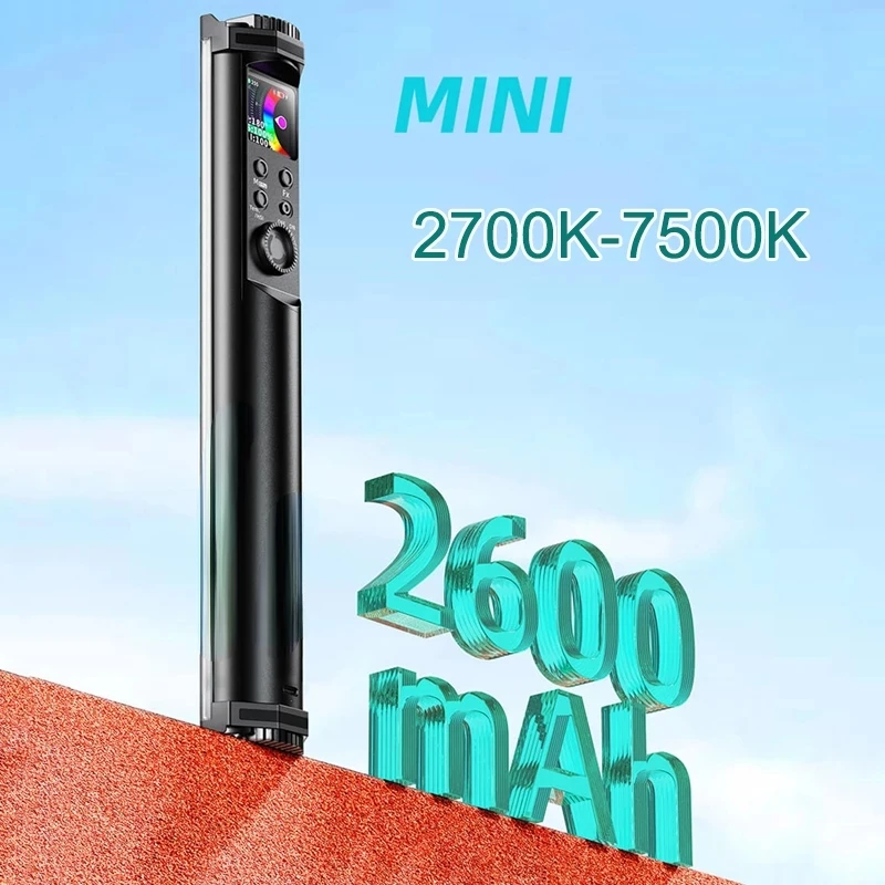 Yongnuo-YN360 Mini tubo de luz, LED, RGB, colorido, Bi Color, 2600mAh, portátil, macio, iluminação de fotografia, 2700K-7500K