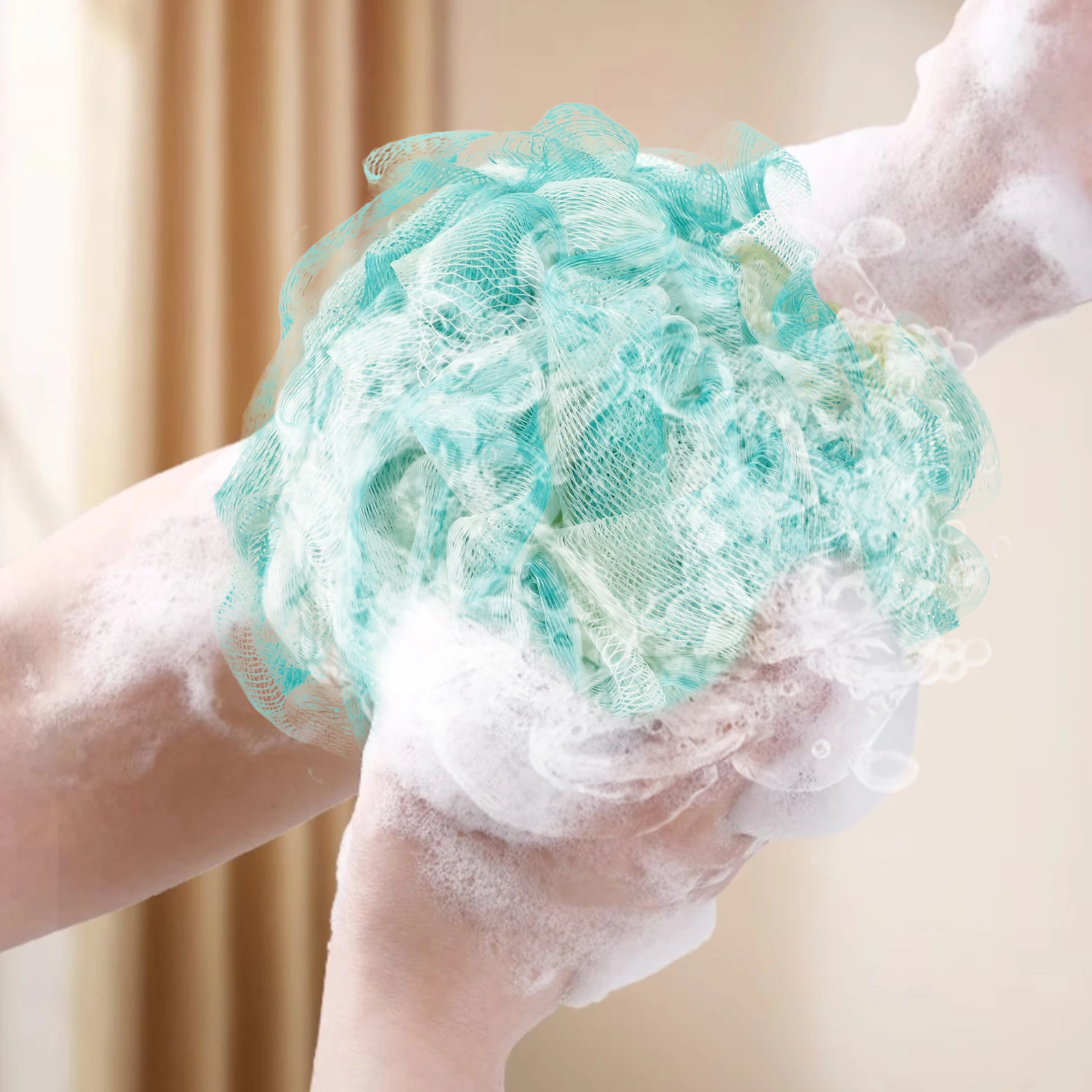 

4pcs Bath Ball Body Skin Exfoliating Tool Lightweight Travel Loofah Gentle Shower Scrubber Cleansing Bathing Ball For Back