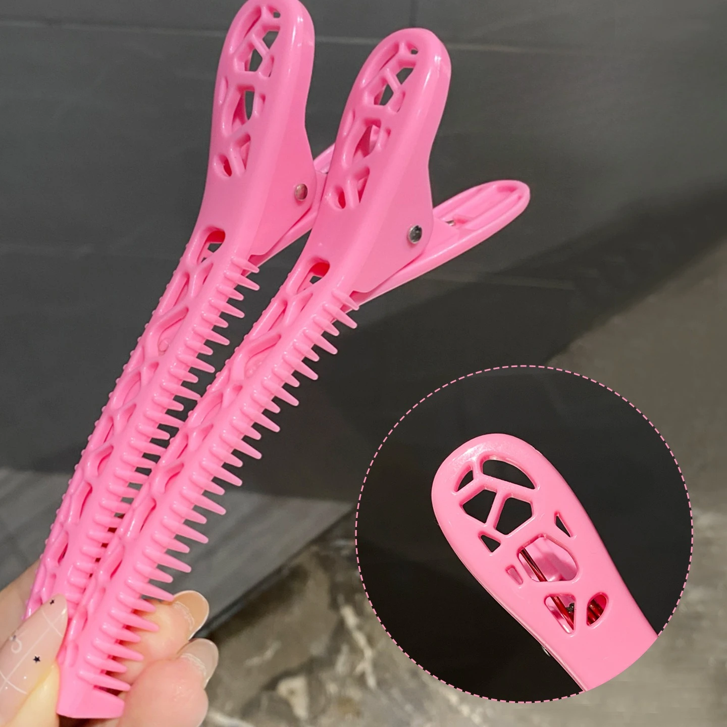 2pcs Alligator Hair Clips Hairdressing Clamps Claws Barber Sectioning Clips Crocodile Hairpin Hair Styling Tool Salon Accessorie