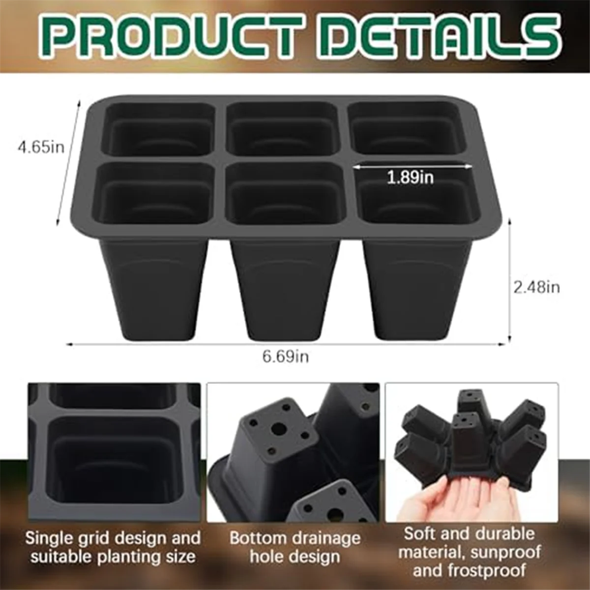 Seed Starting Tray, Seedling Starting Tray Plant Starting Kit Mini Greenhouse Germination Kit for Seed Growing,8Pcs