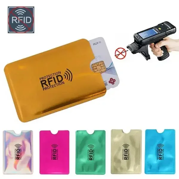 New Anti Rfid Wallet Bank Card Holder Id Bank Card Case Protection Metal Credit Card Holder
