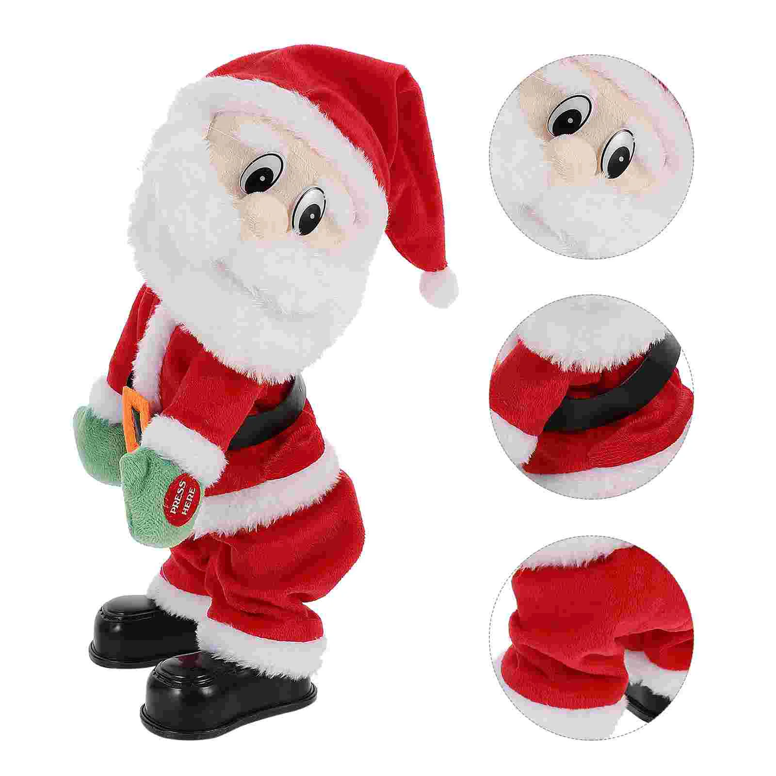 

TOYMYTOY Christmas Santa Claus Figure Twisted Hip Twerking Electric Toys for Kids Xmas Decorations Funny Christmas Gifts (Englis