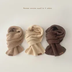 Korean Style Kids Baby Muffler Scarf for Boys Girls Winter Warm Knitted Soft Collar Neck Ring Scarf Children Bebe Scarves 2-14Y