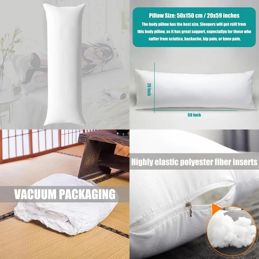 

Чехол на подушку дакимакура японского аниме, 50x150 см, подходит для подушки 20x60 дюймов, белый