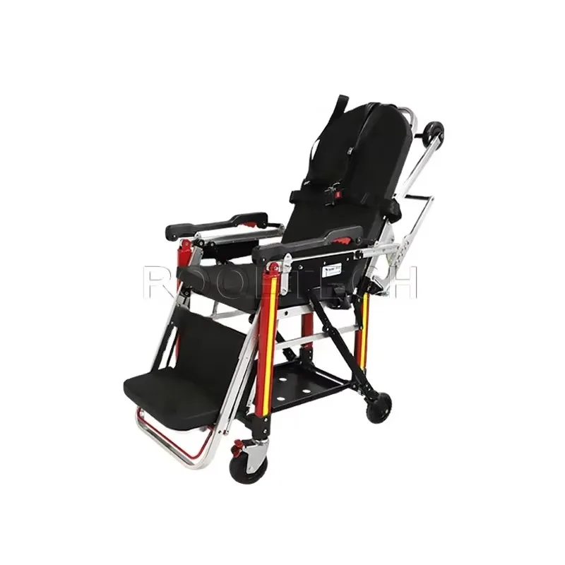 

5-Position Folding Ambulance Chair Stretcher with 0-75 Adjustable Back
