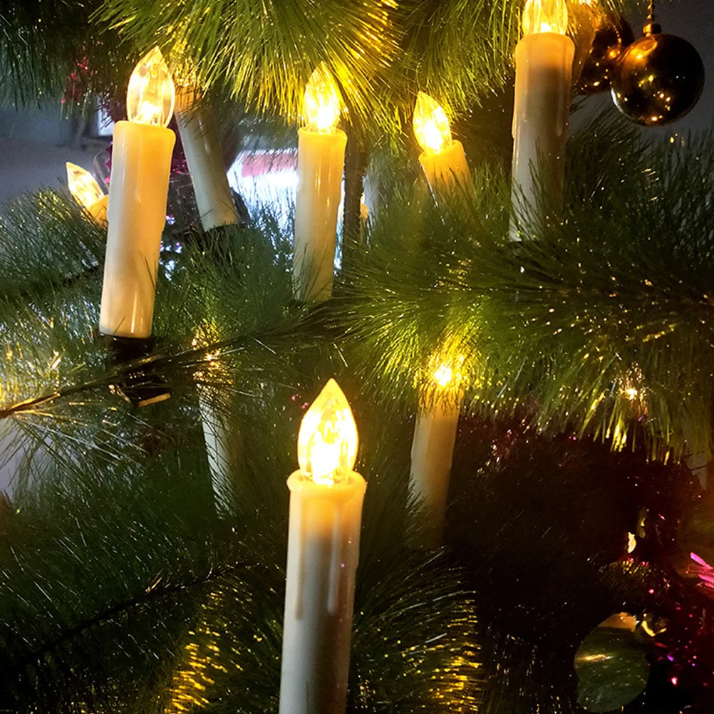 

1Set Plastic Taper Flameless Light with Clip for Church Carnival Home Holiday Lighting Decor Party Supplies