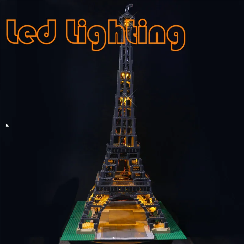 Eiffel Tower Lighting Set Tailored For 10307 Modular City Paris Buildings Creator Not Include Building Block(Only Led Light Kit)