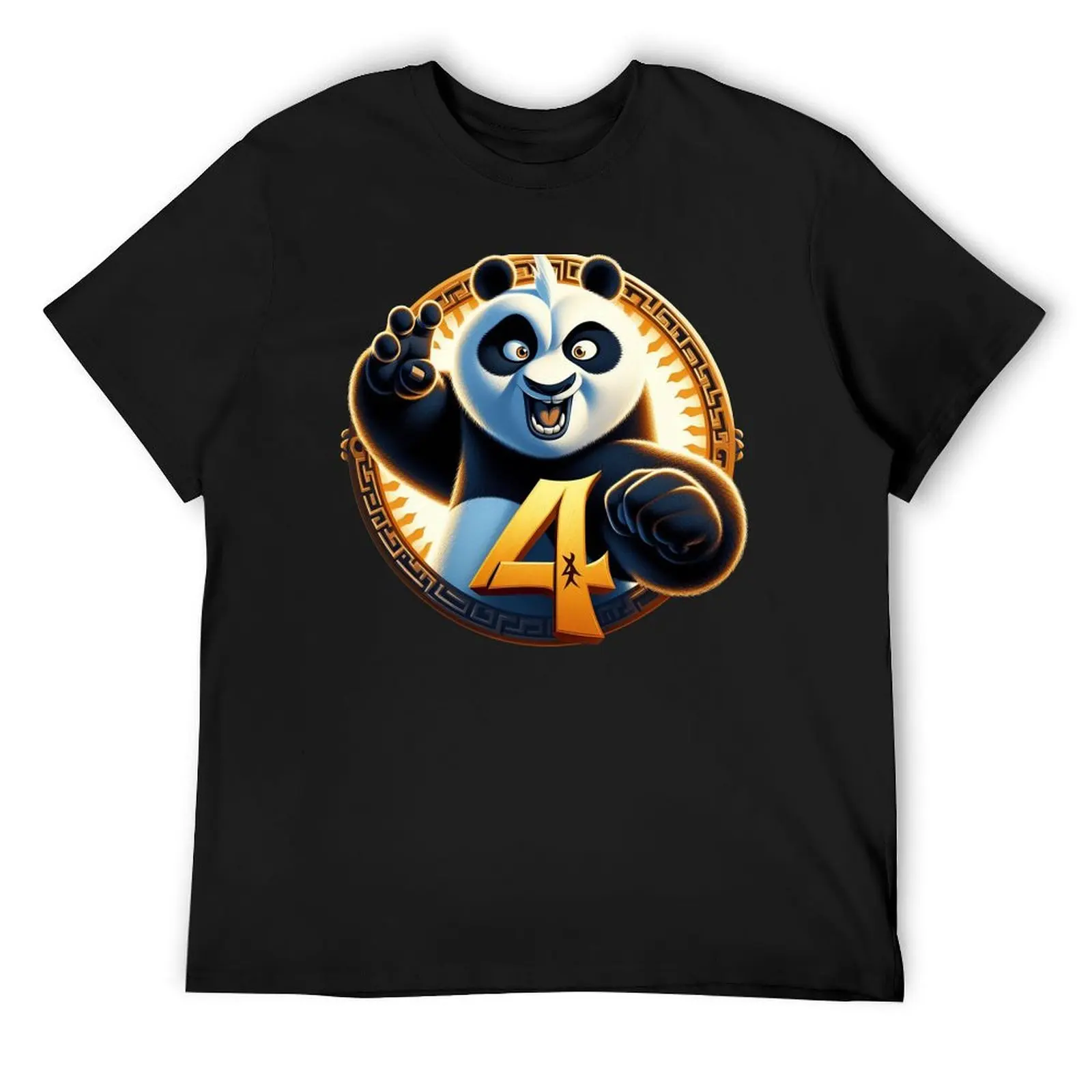

Футболка Poo Panda 4, кунг-фу из фильма «Дракон-воин» для мальчиков и мальчиков с животным принтом, синие арховные милые топы, комплект мужских футболок